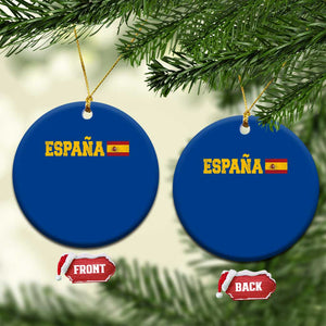 Espana Spain Vintage Sports Design Spanish Flag Ceramic Ornament
