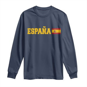 Espana Spain Vintage Sports Design Spanish Flag Long Sleeve Shirt