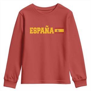 Espana Spain Vintage Sports Design Spanish Flag Youth Sweatshirt