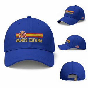 Vamos Espana Spainish Flag Vintage Spain Coat of Arms Baseball Cap