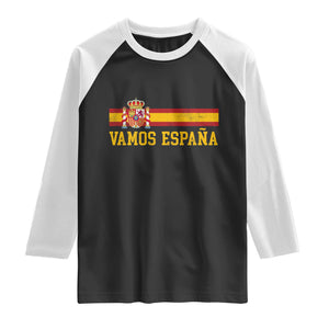 Vamos Espana Spainish Flag Vintage Spain Coat of Arms Raglan Shirt