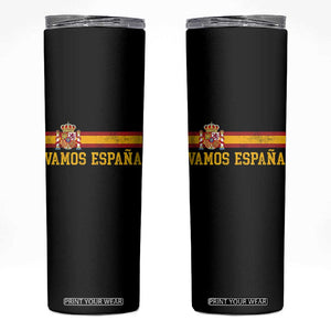 Vamos Espana Spainish Flag Vintage Spain Coat of Arms Skinny Tumbler