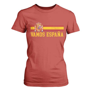 Vamos Espana Spainish Flag Vintage Spain Coat of Arms T Shirt For Women