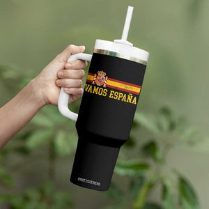 Vamos Espana Spainish Flag Vintage Spain Coat of Arms Tumbler With Handle