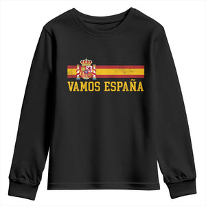 Vamos Espana Spainish Flag Vintage Spain Coat of Arms Youth Sweatshirt
