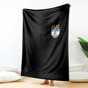Argentina 4th Star Vintage Argentine Football Crest Throw Blanket