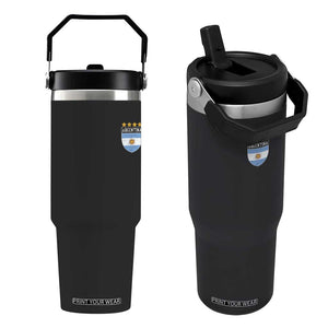 Argentina 4th Star Vintage Argentine Football Crest Flip Straw Tumbler