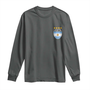 Argentina 4th Star Vintage Argentine Football Crest Long Sleeve Shirt