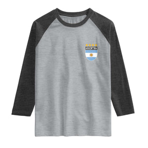 Argentina 4th Star Vintage Argentine Football Crest Raglan Shirt