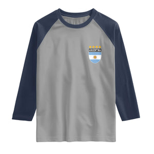 Argentina 4th Star Vintage Argentine Football Crest Raglan Shirt