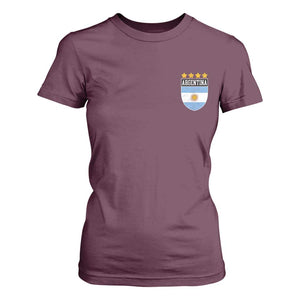 Argentina 4th Star Vintage Argentine Football Crest T Shirt For Women