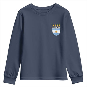 Argentina 4th Star Vintage Argentine Football Crest Youth Sweatshirt