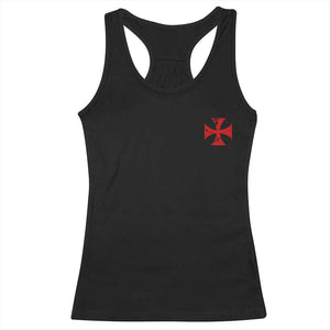 Vintage Catholic Knight Templar Crusader Cross Racerback Tank Top