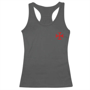 Vintage Catholic Knight Templar Crusader Cross Racerback Tank Top