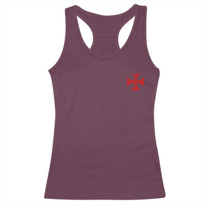 Vintage Catholic Knight Templar Crusader Cross Racerback Tank Top
