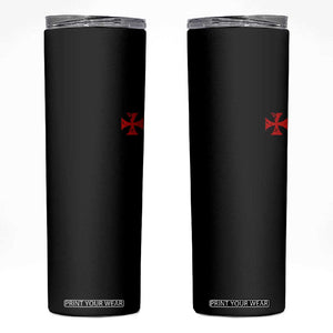 Vintage Catholic Knight Templar Crusader Cross Skinny Tumbler