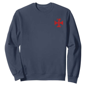 Vintage Catholic Knight Templar Crusader Cross Sweatshirt