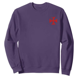 Vintage Catholic Knight Templar Crusader Cross Sweatshirt