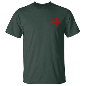 Vintage Catholic Knight Templar Crusader Cross T Shirt
