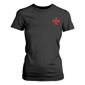 Vintage Catholic Knight Templar Crusader Cross T Shirt For Women