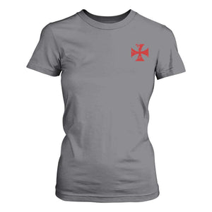Vintage Catholic Knight Templar Crusader Cross T Shirt For Women