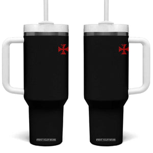 Vintage Catholic Knight Templar Crusader Cross Tumbler With Handle