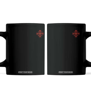 Vintage Catholic Knight Templar Jerusalem Cross Coffee Mug