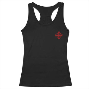 Vintage Catholic Knight Templar Jerusalem Cross Racerback Tank Top