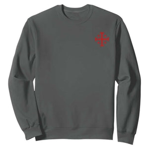 Vintage Catholic Knight Templar Jerusalem Cross Sweatshirt