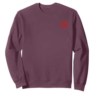 Vintage Catholic Knight Templar Jerusalem Cross Sweatshirt