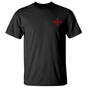 Vintage Catholic Knight Templar Jerusalem Cross T Shirt
