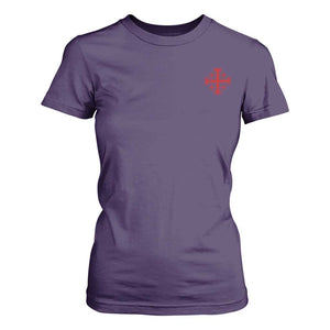 Vintage Catholic Knight Templar Jerusalem Cross T Shirt For Women