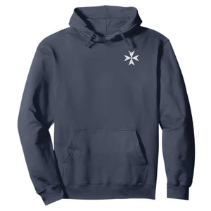Knights Hospitaller Vintage Maltese Cross Catholic Christian Hoodie