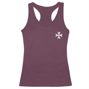 Knights Hospitaller Vintage Maltese Cross Catholic Christian Racerback Tank Top