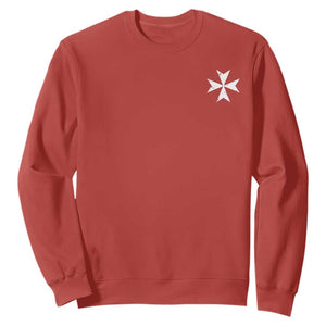 Knights Hospitaller Vintage Maltese Cross Catholic Christian Sweatshirt