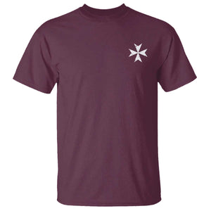 Knights Hospitaller Vintage Maltese Cross Catholic Christian T Shirt