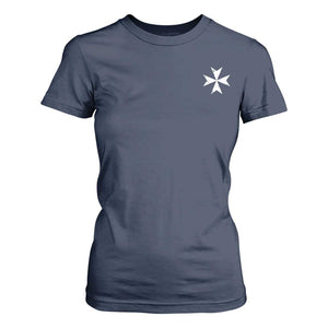 Knights Hospitaller Vintage Maltese Cross Catholic Christian T Shirt For Women