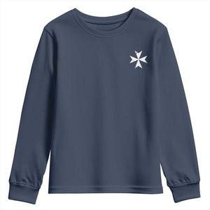 Knights Hospitaller Vintage Maltese Cross Catholic Christian Youth Sweatshirt