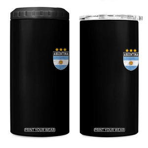 Argentina 3rd Star Vintage Argentine Football Crest 4 in 1 Can Cooler Tumbler