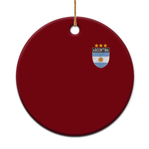 Argentina 3rd Star Vintage Argentine Football Crest Ceramic Ornament