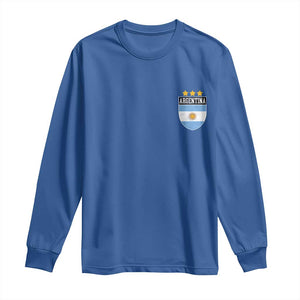 Argentina 3rd Star Vintage Argentine Football Crest Long Sleeve Shirt