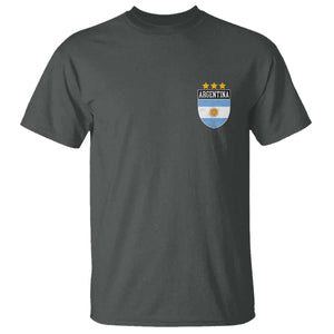 Argentina 3rd Star Vintage Argentine Football Crest T Shirt