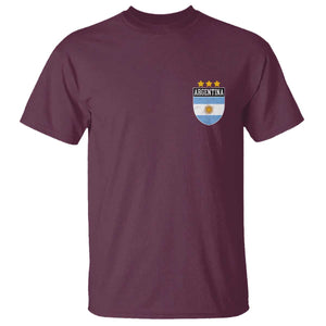 Argentina 3rd Star Vintage Argentine Football Crest T Shirt