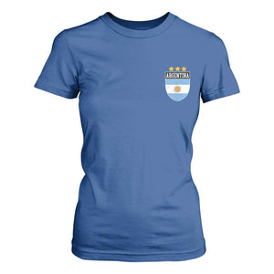 Argentina 3rd Star Vintage Argentine Football Crest T Shirt For Women