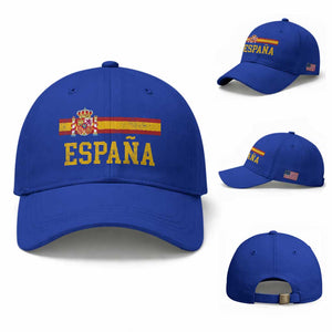 Espana Pride Vintage Spain Coat of Arms Patriotic Spainish Flag Baseball Cap