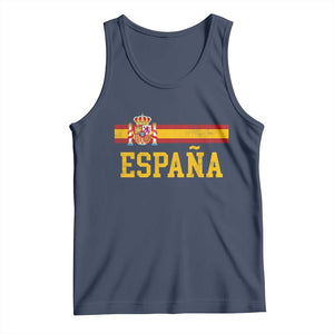 Espana Pride Vintage Spain Coat of Arms Patriotic Spainish Flag Tank Top