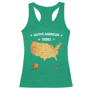 Native American Tribes Racerback Tank Top Vintage Native American Map US History TS11 Irish Green Print Your Wear