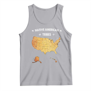 Native American Tribes Tank Top Vintage Native American Map US History TS11 Athletic Heather Print Your Wear