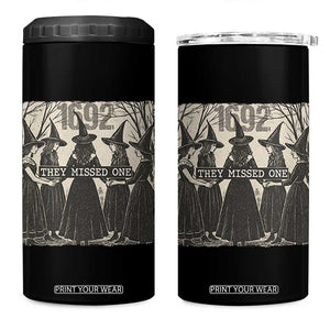 1692 They Missed One 4 in 1 Can Cooler Tumbler Halloween Feminist Witch Trials TS11 One Size: 16 oz Black Print Your Wear