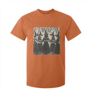 1692 They Missed One T Shirt For Kid Halloween Feminist Witch Trials TS11 Orange Print Your Wear